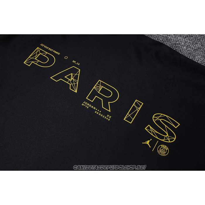 Chandal del Paris Saint-Germain Jordan 23-24 Manga Corta Negro - Pantalon Corto